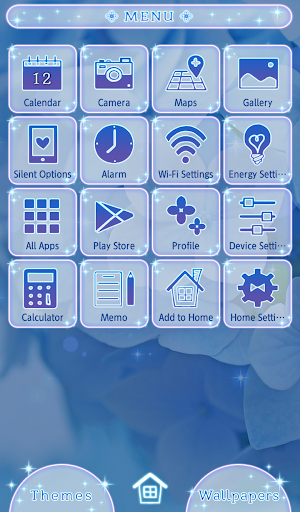 Flower Wallpaper Blue Hydrangea Theme Screenshot 1