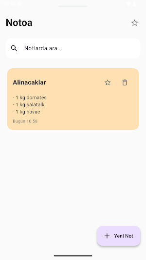 Notoa - Hızlı ve Kolay Not Al Screenshot 0