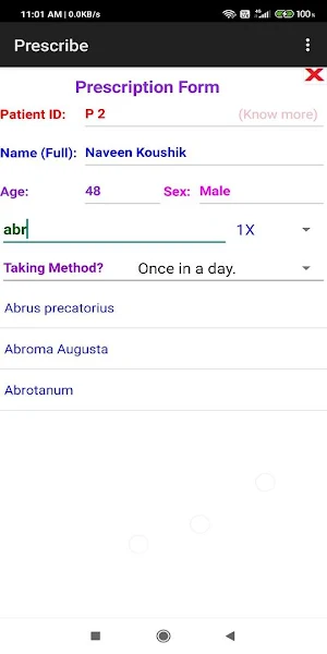 Patient Record Keeper Homeopathy Screenshot 3