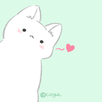 카카오톡 테마 - 빼꼼 하양 고양이_소프트 민트