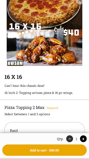 Awsom Wings Pizza and Burgers Screenshot 3