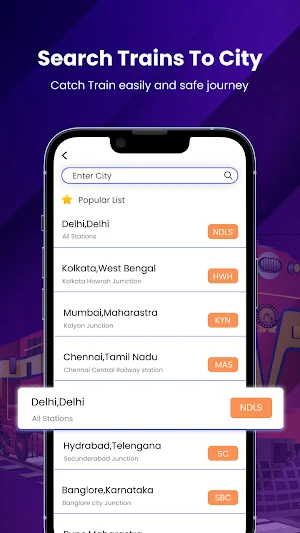 Live train status Screenshot 1