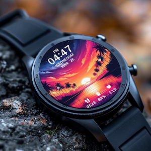Key WF63 Sunset Watch Face Screenshot 0