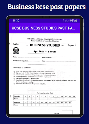 Business studies Kcse papers Screenshot 0
