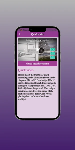 Dekco security camera Guide Screenshot 3