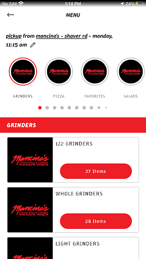 Mancino's Pizza and Grinders Screenshot 2