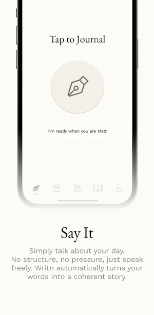 Writn: Voice Journal & Memoir Screenshot 1