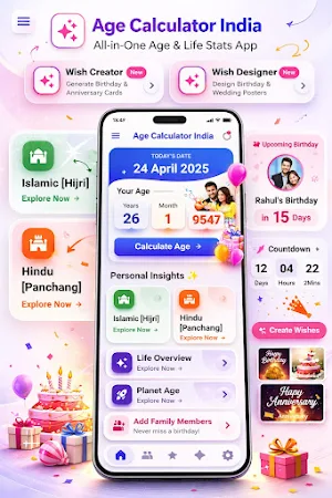 Age Calculator - Offline DOB Screenshot 1