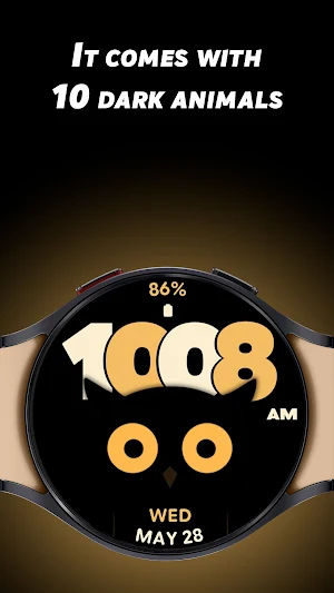 Dark Animals - Watch face Screenshot 1