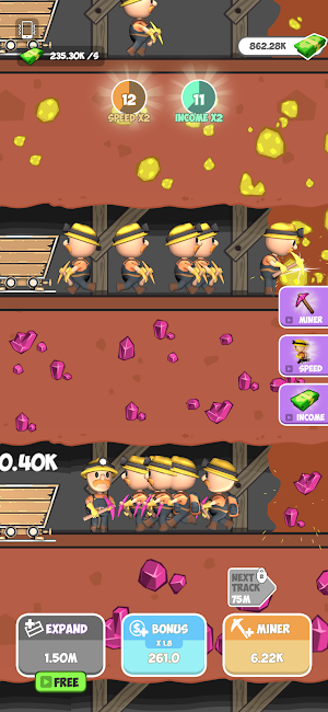 Miner Clickers: Gold & Gem Screenshot 3