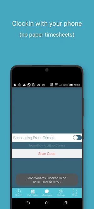 Smart Clockin Timecard Screenshot 2