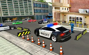 Police Car Spooky Stunt Parking: Extreme driving Screenshot 1
