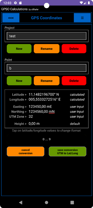 GPSO Calculations Screenshot 1