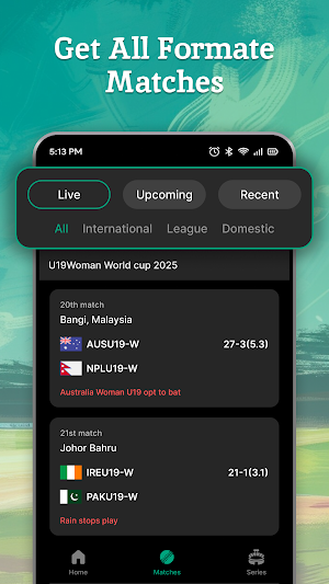 Live Cricket Score - Live Line Screenshot 1