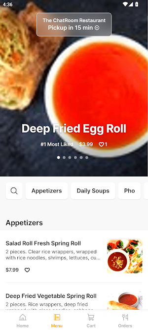 The ChatRoom Restaurant Screenshot 1