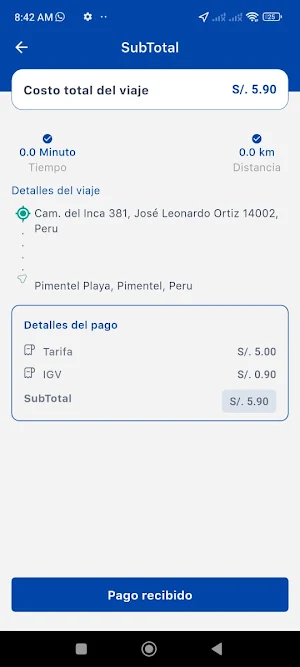 Mi Taxi Chiclayo Conductor Screenshot 3