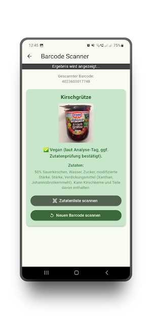 Ist das vegan? - Scanner App Screenshot 1