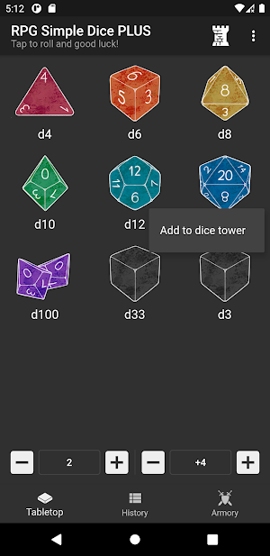 RPG Simple Dice PLUS Screenshot 3