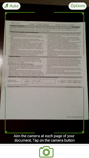 Humana Enrollment Document Transmitter Screenshot 1