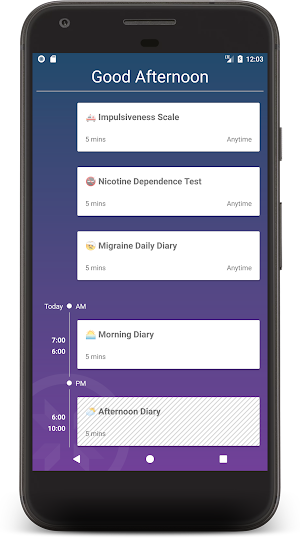IBM My Clinical Diary Mobile Screenshot 0