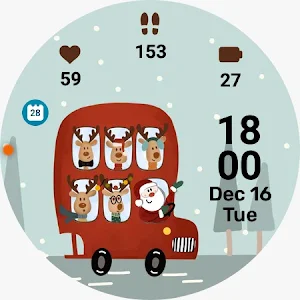 Christmas Animated Watch Face Screenshot 2