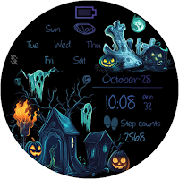 BFF25- Halloween Witch & Ghost