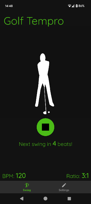 Golf Tempro | Swing Tempo Screenshot 1