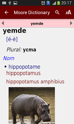 Dictionnaire Mooré screenshot 2