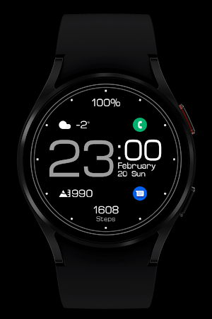 Minimal Watch Face Wear OS Screenshot 2