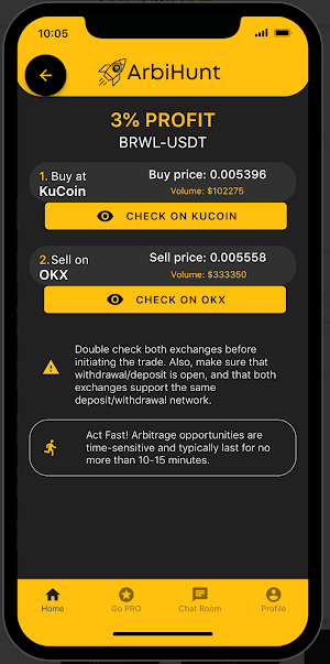 ArbiHunt - Crypto Arbitrage Screenshot 3