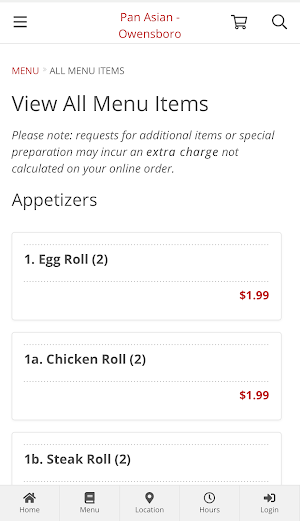 Pan Asian - Owensboro Online Ordering Screenshot 1