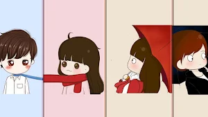 My Cartoon Couple Wallpaper HD Screenshot 1