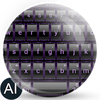 AI Keyboard Theme Frame Purpl