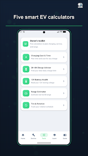 EV Maintenance for Owners App Screenshot 2