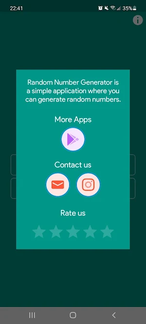 Random Number Generator Screenshot 3