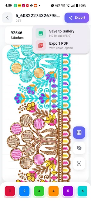 DST Embroidery Design Viewer Screenshot 3