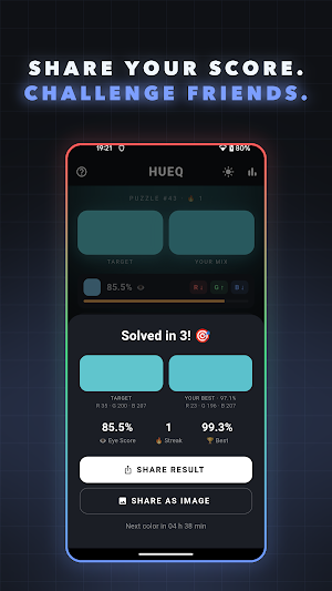 HueQ: Daily Color Challenge Screenshot 1
