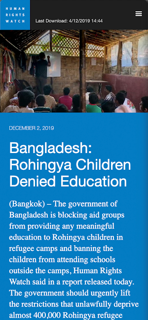 Human Rights Watch News Screenshot 0