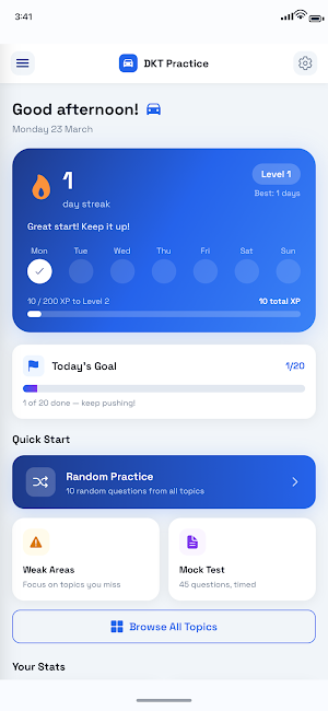 DKT Practice Test NSW Screenshot 0