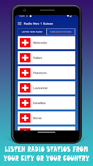 Neo 1 Radio App Schweiz Online Screenshot 2
