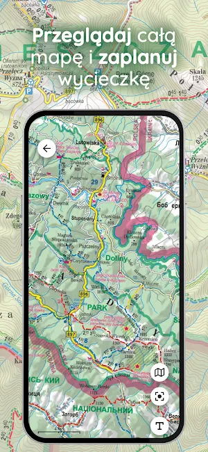 Bieszczady – mapa turystyczna Screenshot 2