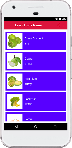 Learn Fruits Name Screenshot 1