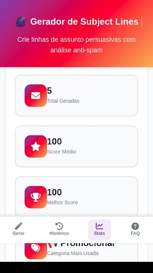 Gerador de Subjects Lines Screenshot 3