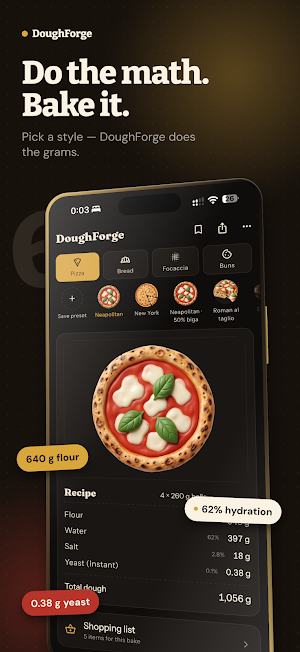 DoughForge: Pizza Calculator Screenshot 0