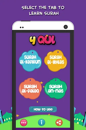 4 Qul Surahs for Muslim Beginners Screenshot 0