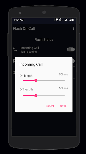 Flash On Call Screenshot 1