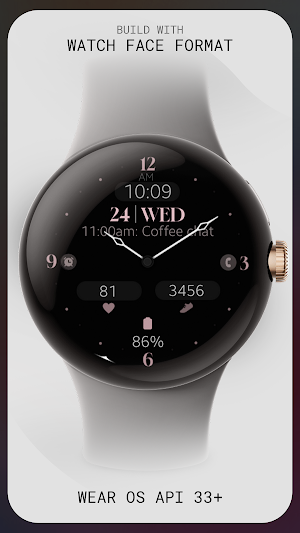 Minimal Black v29 watch face Screenshot 3