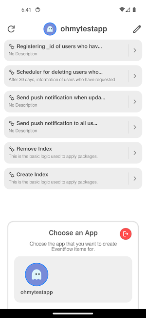ohmyapp Eventflows! Screenshot 0