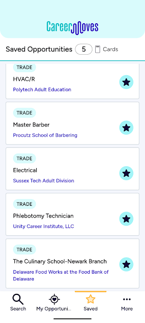 Career Moves App Screenshot 3