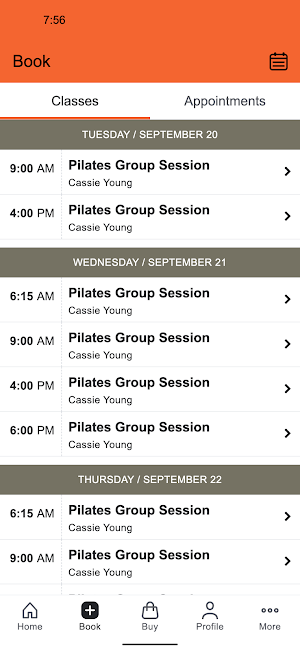 Trio Pilates Studio Screenshot 1
